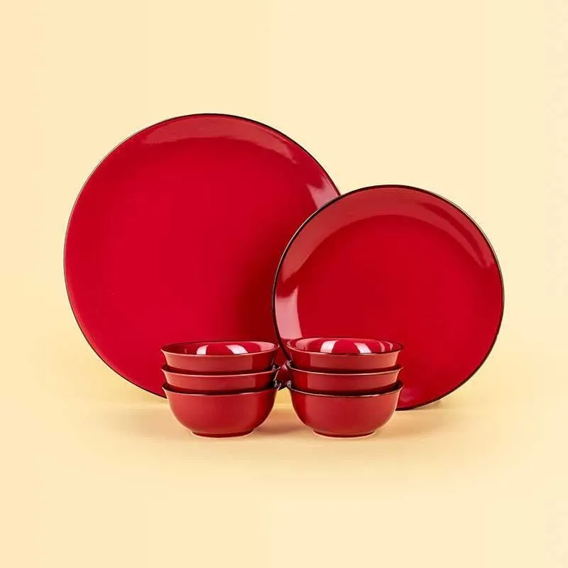 Basic Crimson-y Dinner Set - 18 Piece Set media 3
