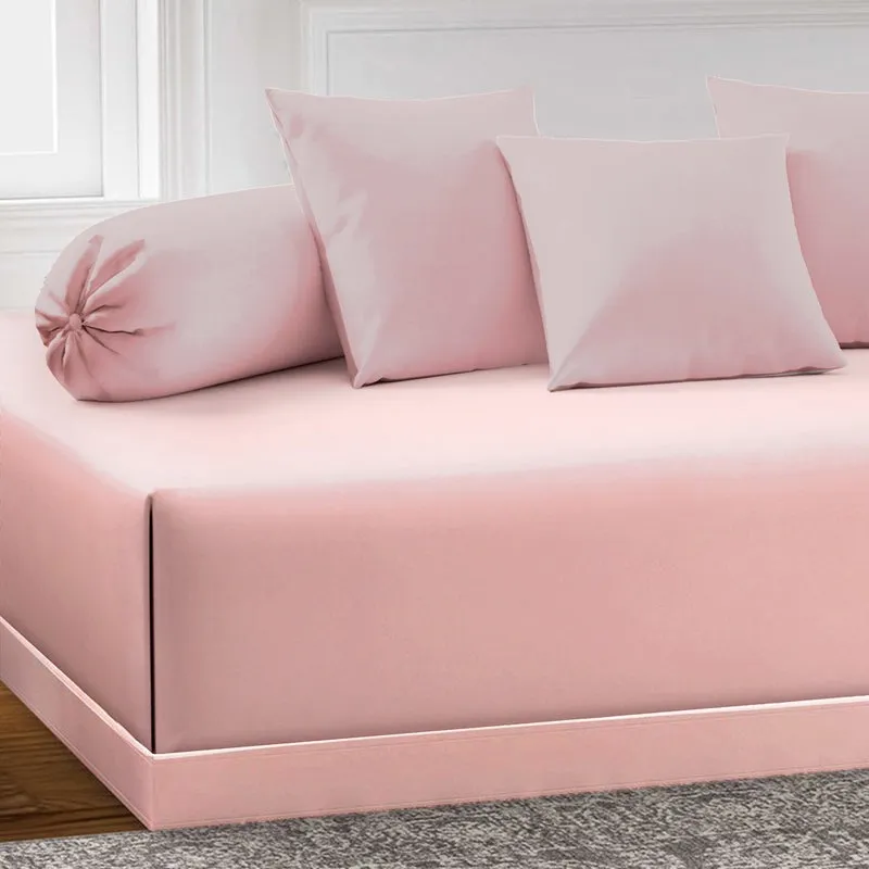AbstroLoom Diwan Set (Pink) - Six Piece Set media 3