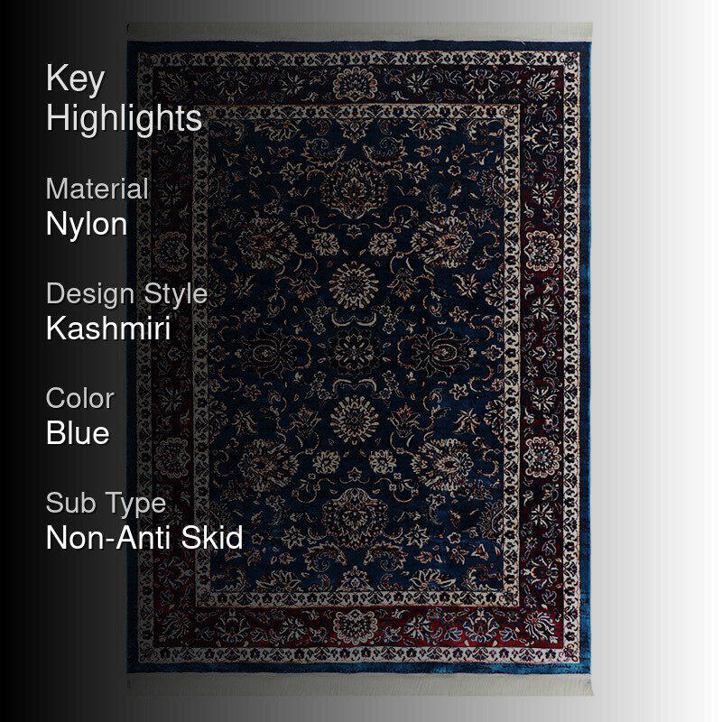Aavni Flora Carpet - Dark Blue media 2