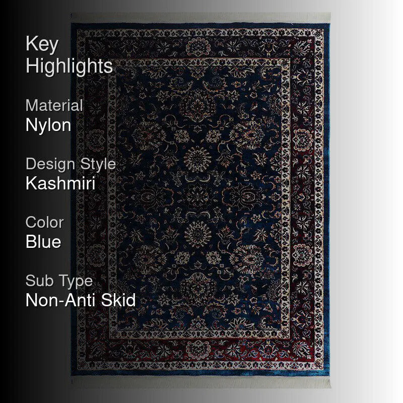 Aavni Flora Carpet - Dark Blue media 2