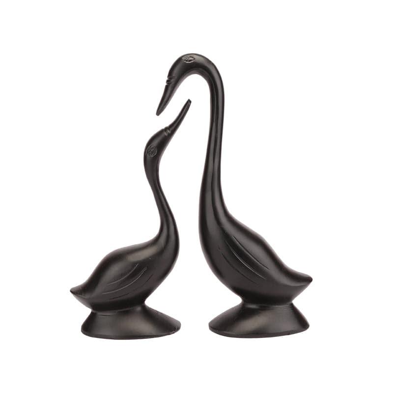 Priva Swan Mate Showpiece (Black) - Set Of Two media 4