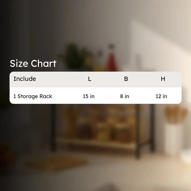 Tierora 2-tier Kitchen Storage Rack - Black media 7