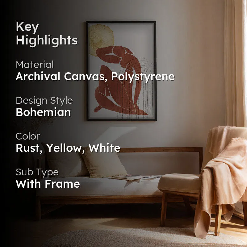 Embrace of Silence Canvas Wall Painting With Black Frame media 2