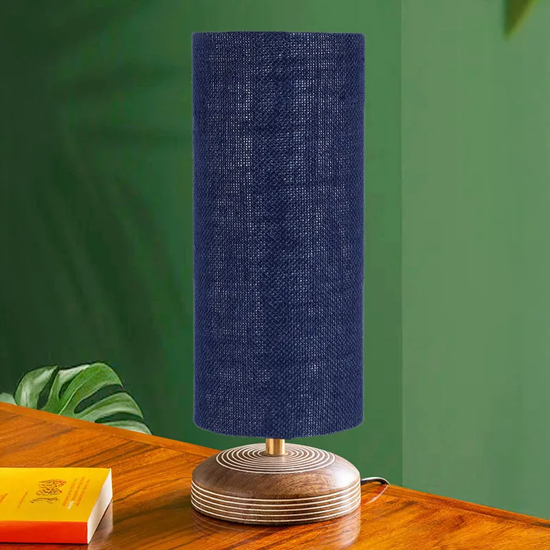 Savera Siera Fabric Table Lamp - Blue,Brown media 3