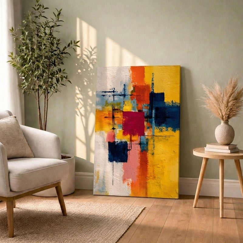 Color Cross Fusion Canvas Wall Art