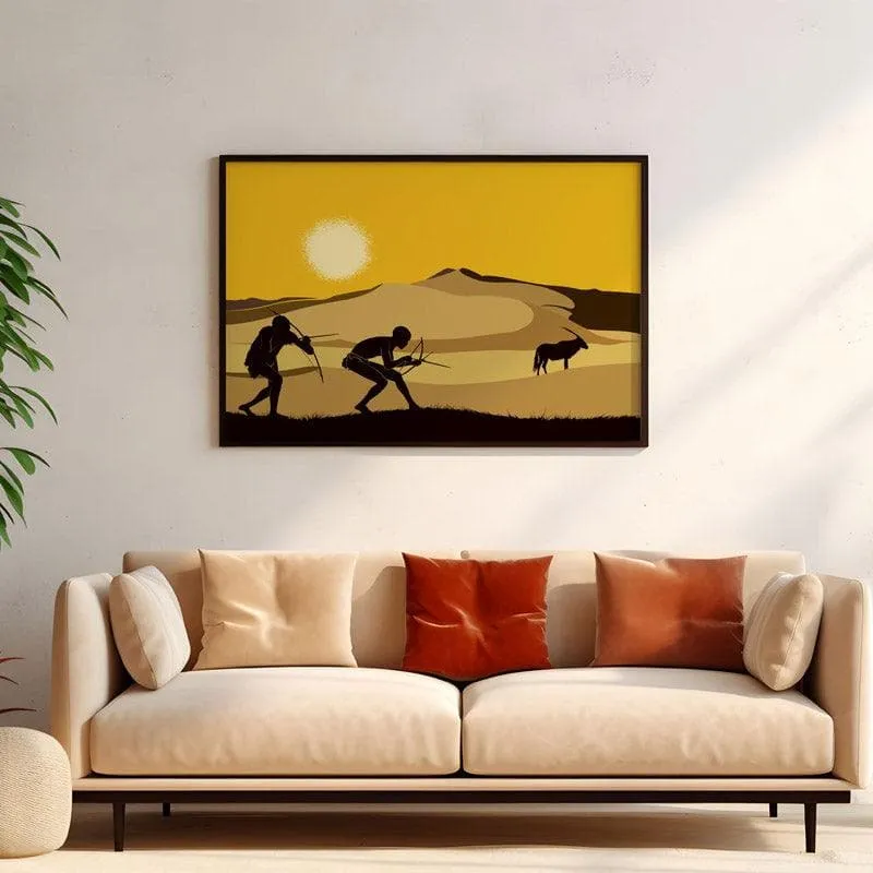 San Hunter Canvas Wall Painting - Black Frame media 4
