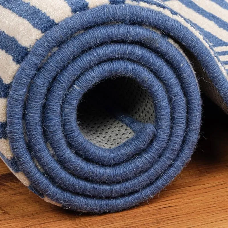 Celeborn Hand Tufted Geometric Wool & Nylon Carpet - Blue media 6