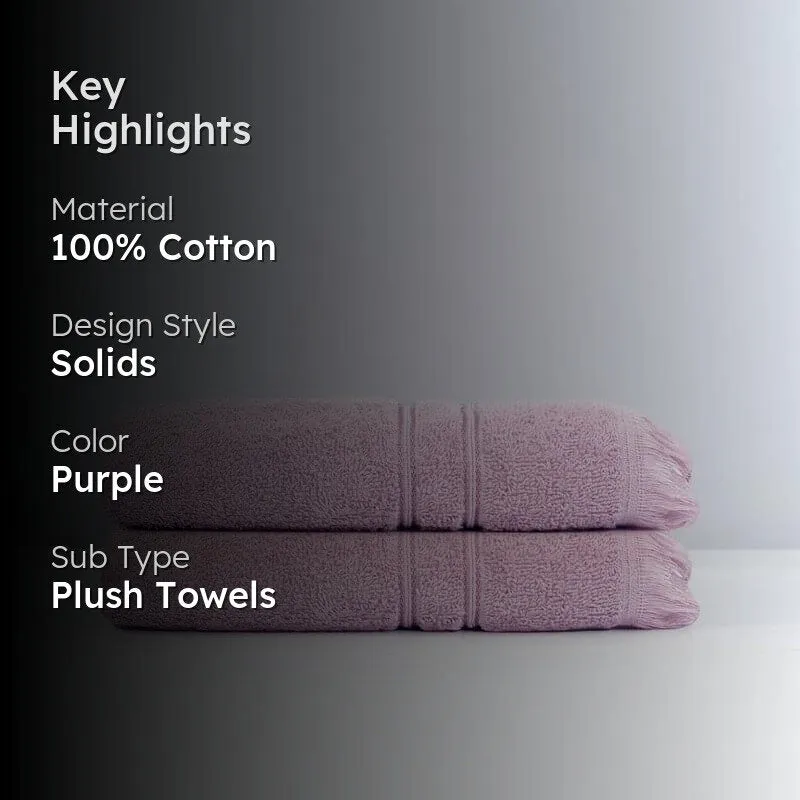 Micro Cotton LuxeDry Soothe Hand Towel (Purple) - Set Of Two media 2