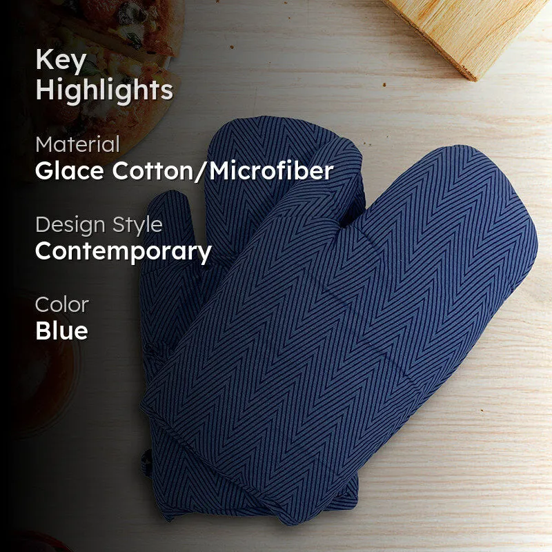 Swayam Keras Kitchen Gloves (Blue) - Set Of Two media 2