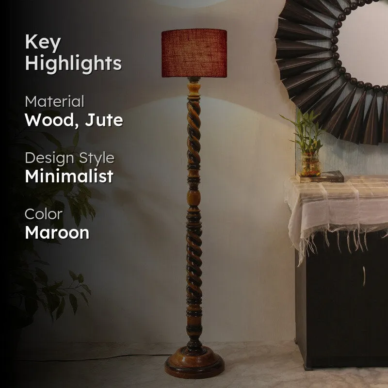HaloCylinder Floor Lamp (Maroon) media 2