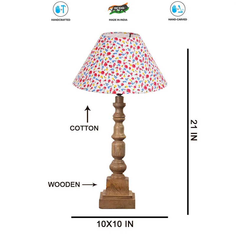 Fleura Cone Arbor Wooden Table Lamp - Multicolor media 7