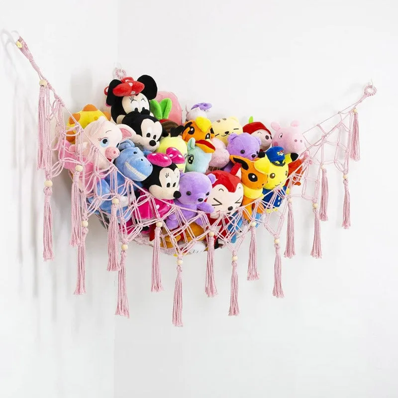 Iara Macrame Toy Hammock - Pink media 1
