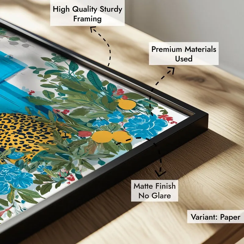 Amber Fruit Canvas Wall Painting - Black Frame media 6