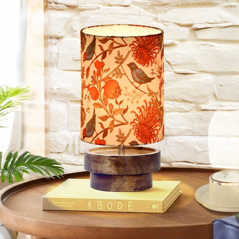 PureGlow Minimalist Wooden Table Lamp - Multicolor