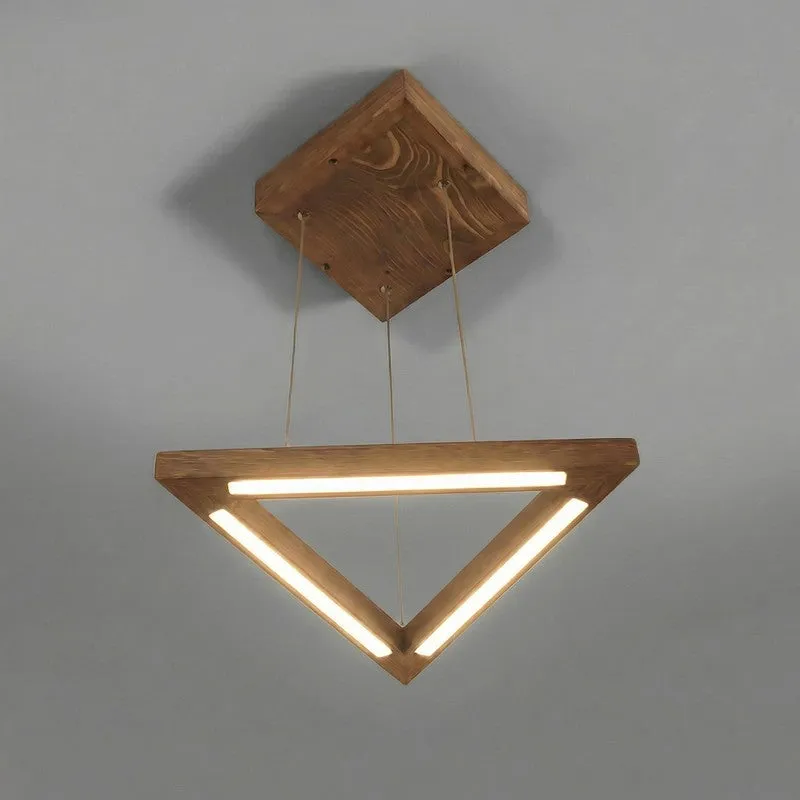 Guridon Linear LED Carved Wooden Ceiling Lamp - Brown media 6