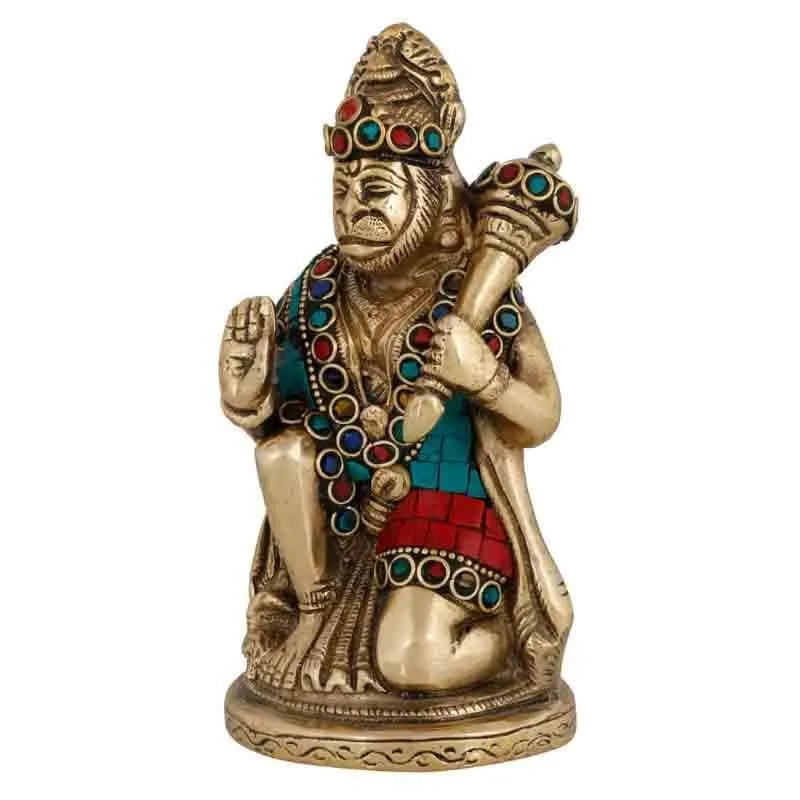 Handpainted Hanuman Idol media 4