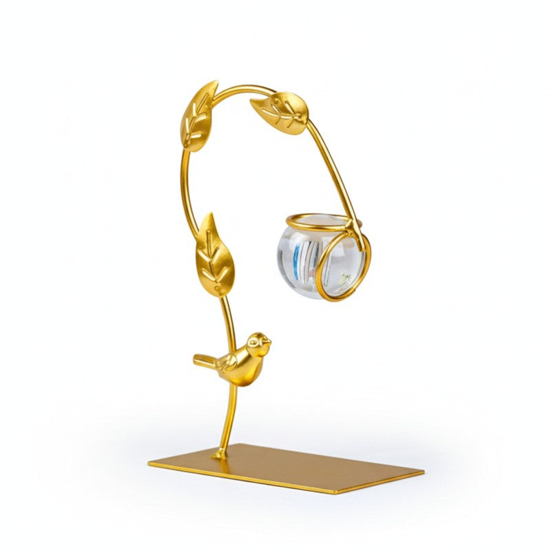 Gilded Drop Crystal Showpiece - Gold media 3