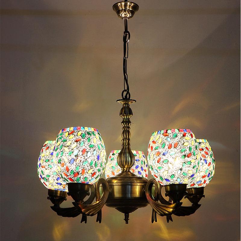 Nira Vistara Mosaic Golden Antique Ceiling Lamp
