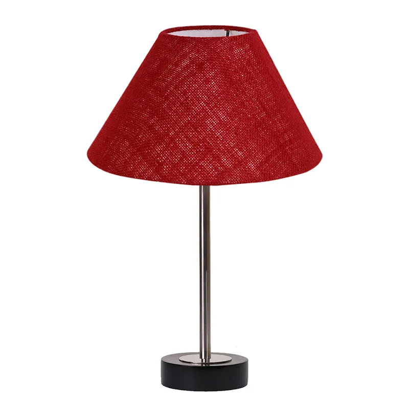 Sienna II Rodin Wooden Table Lamp - Maroon,Silver,Black media 4