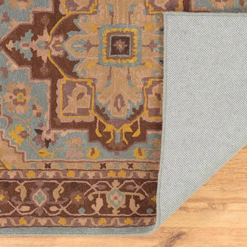 Pavati Hand Tufted Ethnic Wool & Nylon Carpet - Brown media 7