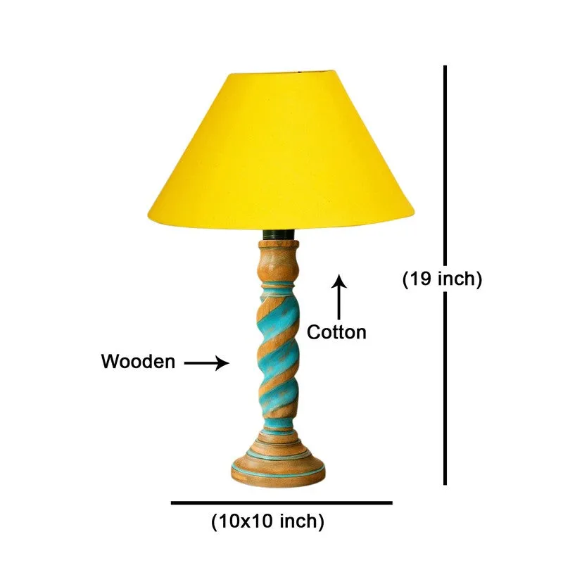 Elara Aerin Wooden Table Lamp - Yellow media 8