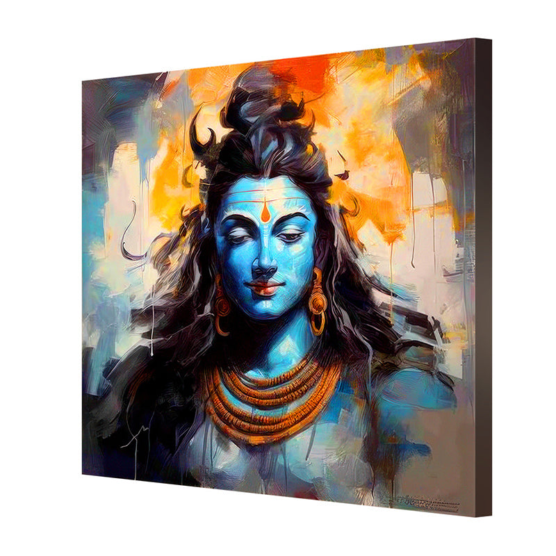 Maheswara Shiva Poly Canvas Wall Painting media 5