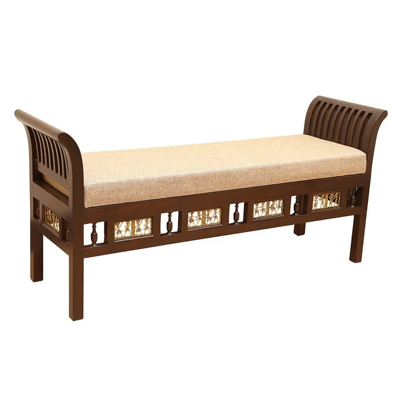 Myla III Teak Wood Ottoman media 3