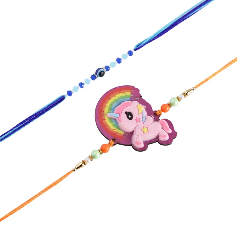 Unicorn II Rakhi with Roli Chawal - Three Piece Set media 7