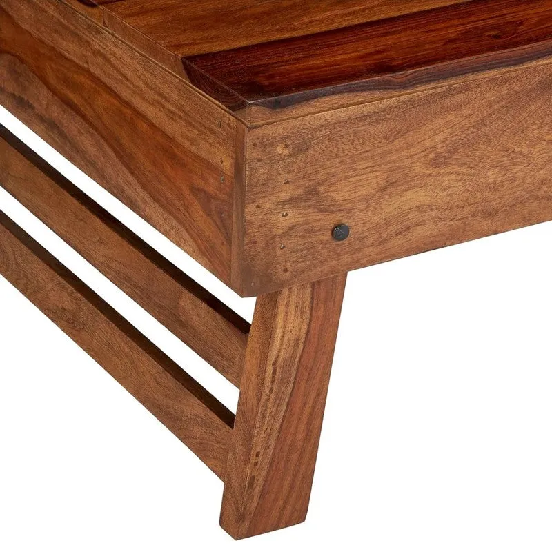 Servon Sheesham Wooden Center Table - Brown media 6