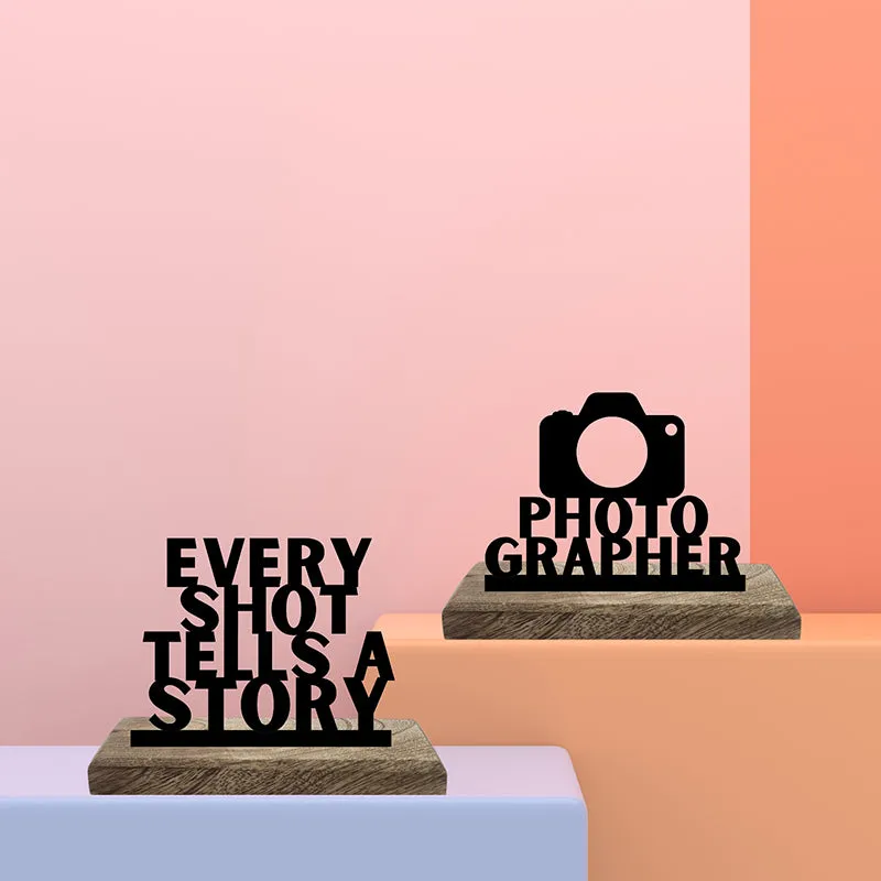 Stories & Shots Photographer Showpiece - Set Of Two media 1