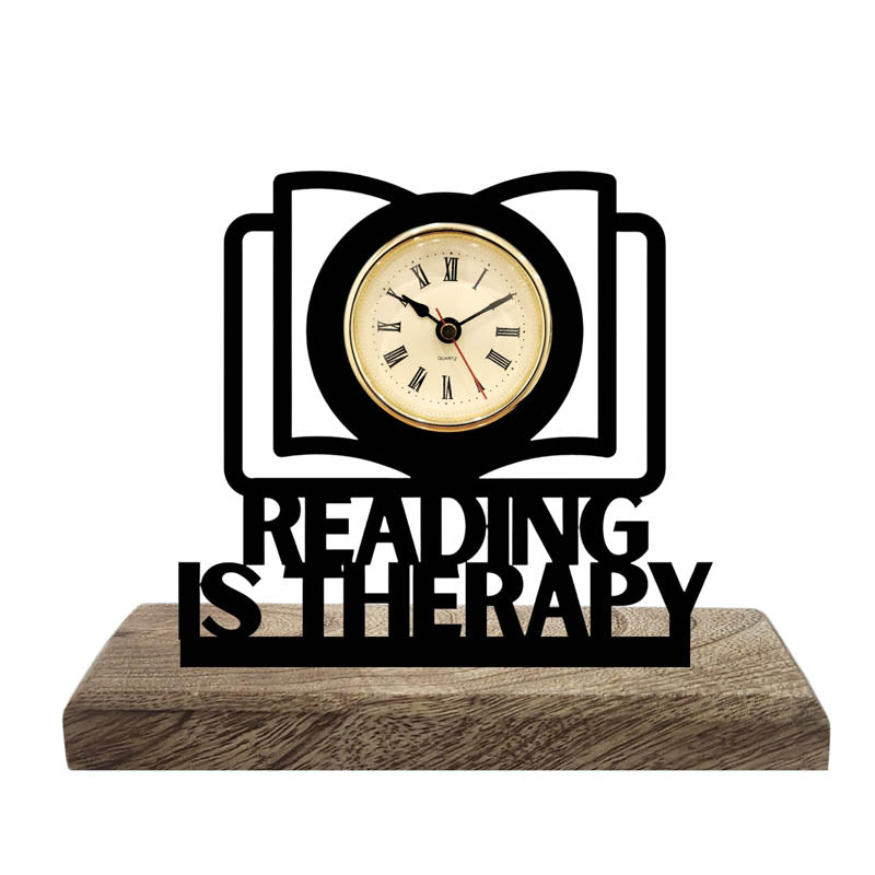 Timeless Tales Iron & Mango Wood Table Clock media 3