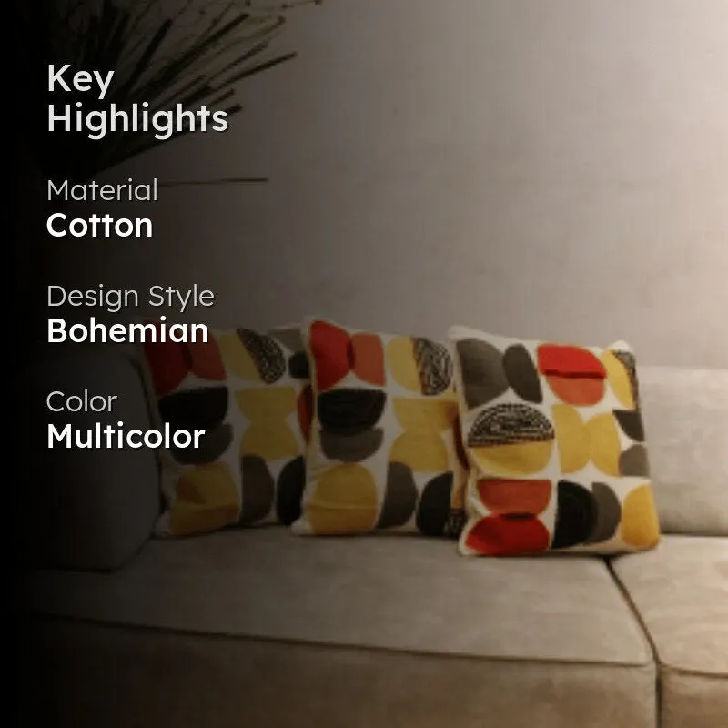 Squish Squad Tufted Cushion Cover (Multicolor) - Set Of Three media 2