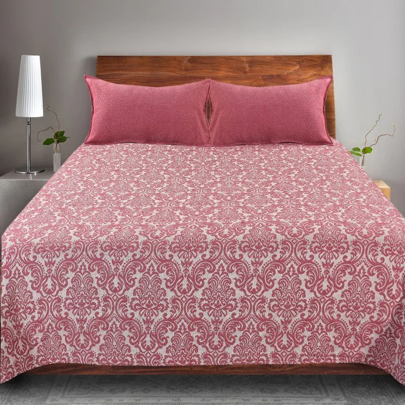 Artisan Hue Cotton Bedsheet (Pink) - 220 TC media 3