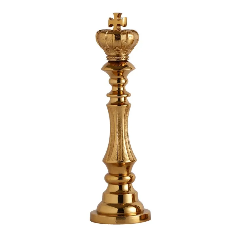 Maison King and Queen Decorative Showpiece (Gold) - Set Of Two media 3