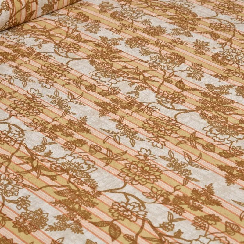Jamesaari Printed Cotton Bedsheet (Orange) - 160 TC media 4