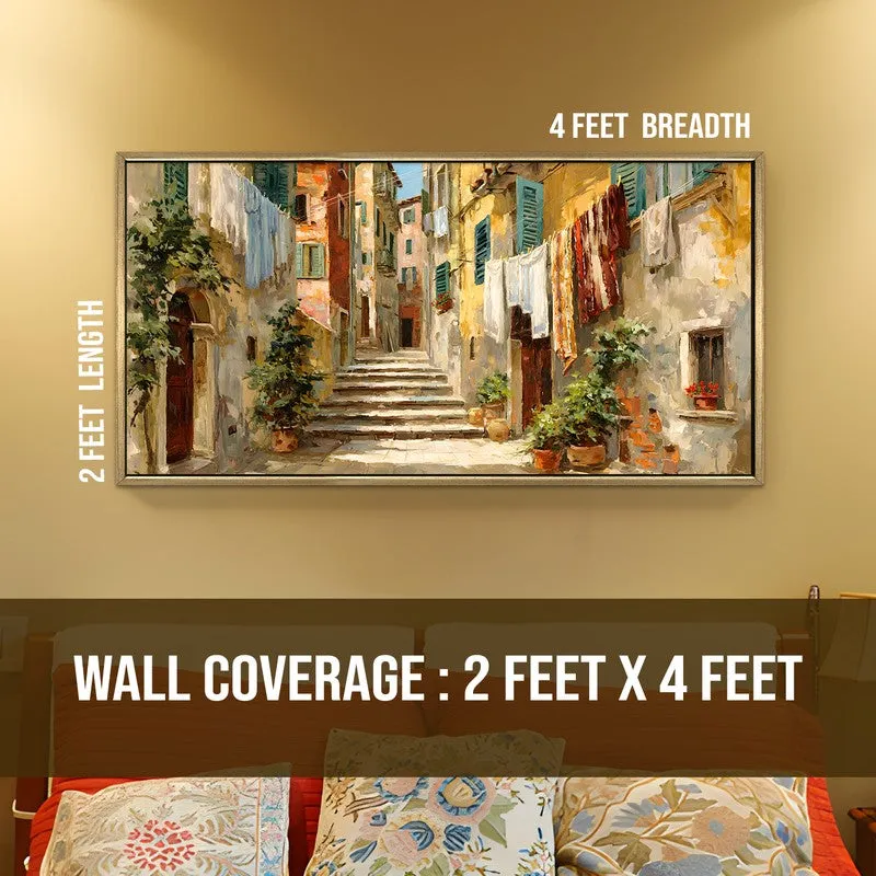 European Houses Quaint Lane Wall Art media 9