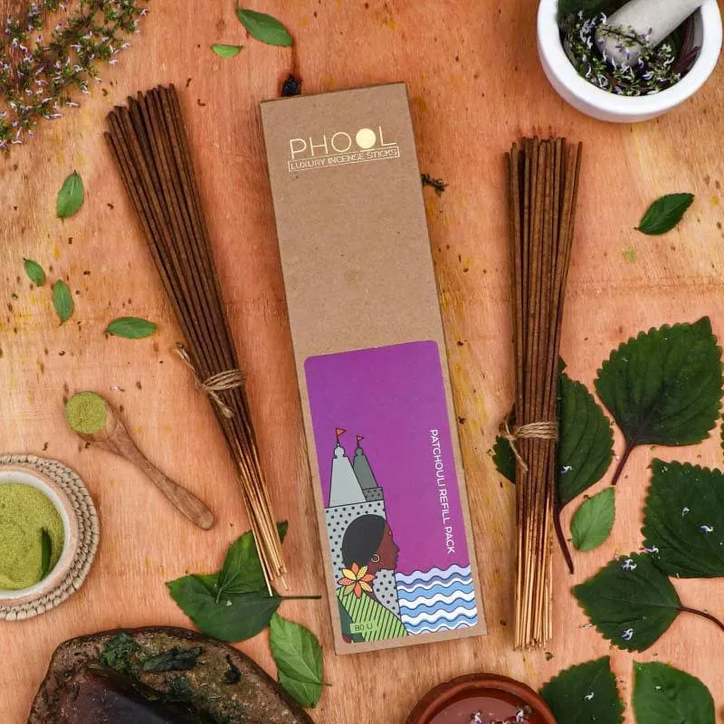 Phool Natural Incense Sticks Refill pack - Patachouli media 1