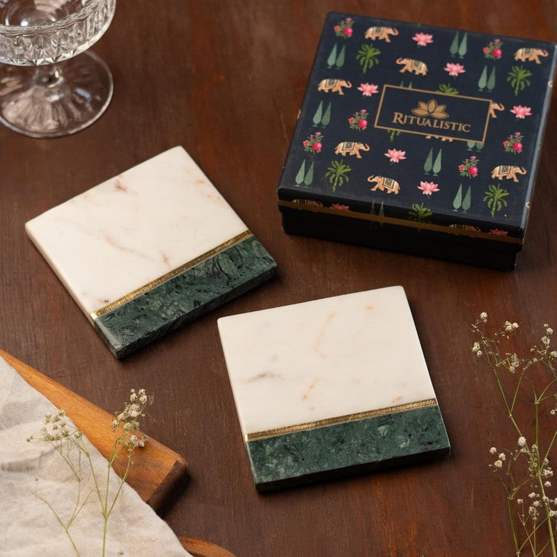 Swarna Stone Marble Coaster - Set Of Two media 6