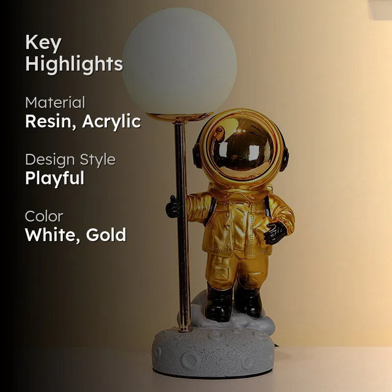 Space Force Table Lamp - White,Gold media 2