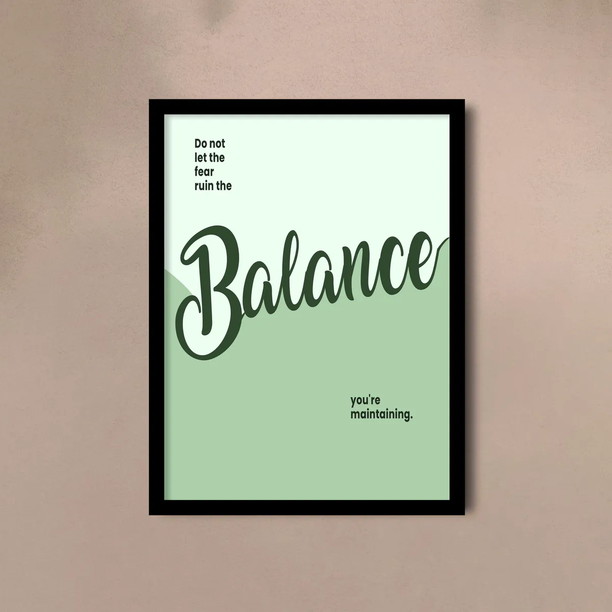 Wellness Quote Wall Painting With Frame - Set Of Six media 4