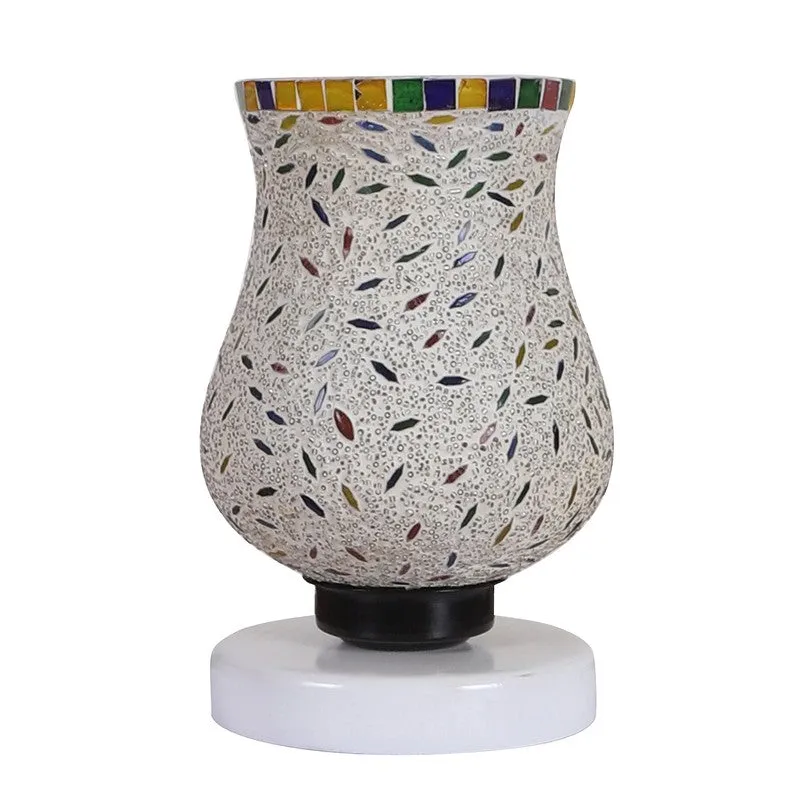 Aurira Mosaic Glass Table Lamp With Wooden Base - Multicolor media 5