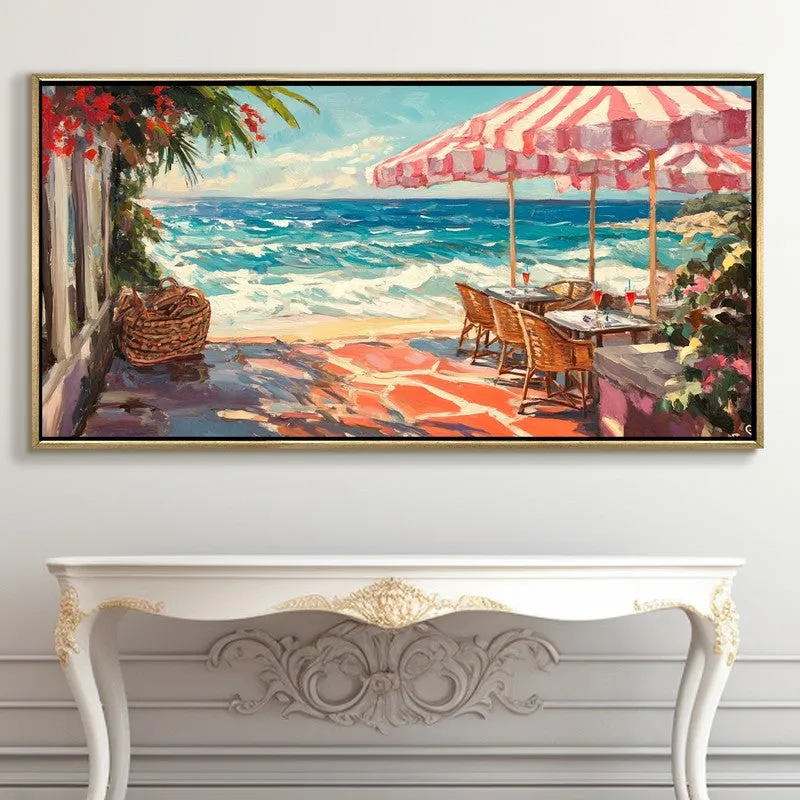 Coastal Reverie Canvas Wall Painting With Frame media 5