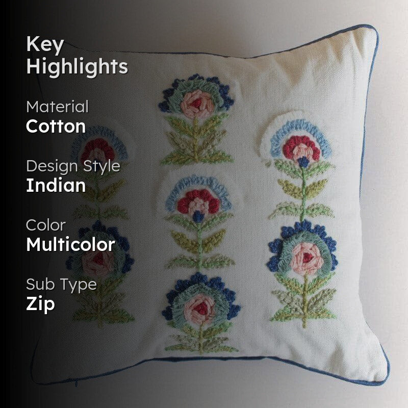 Seraphina Embroidered Cushion Cover media 2