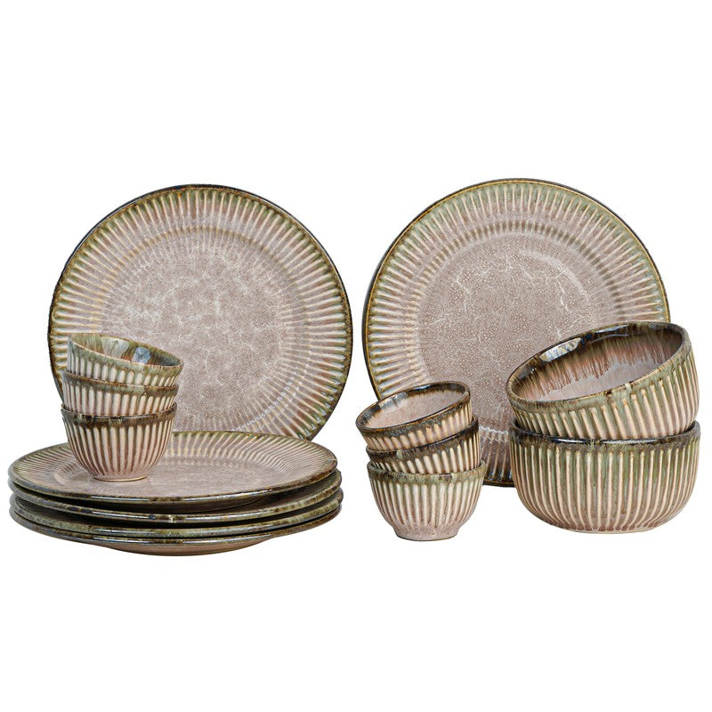 Mintora Pink Ceramic Dinner Set - 14 Piece Set media 3