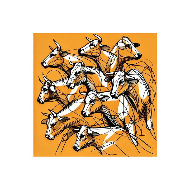 Running Bulls Wall Painting media 4