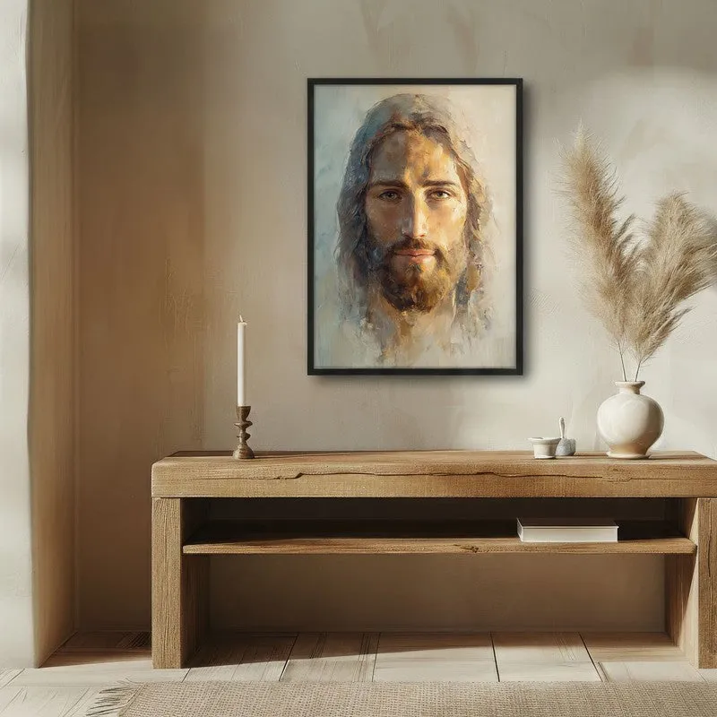 Eyes of Eternal Calm Archival Paper Wall Painting With Black Frame media 1