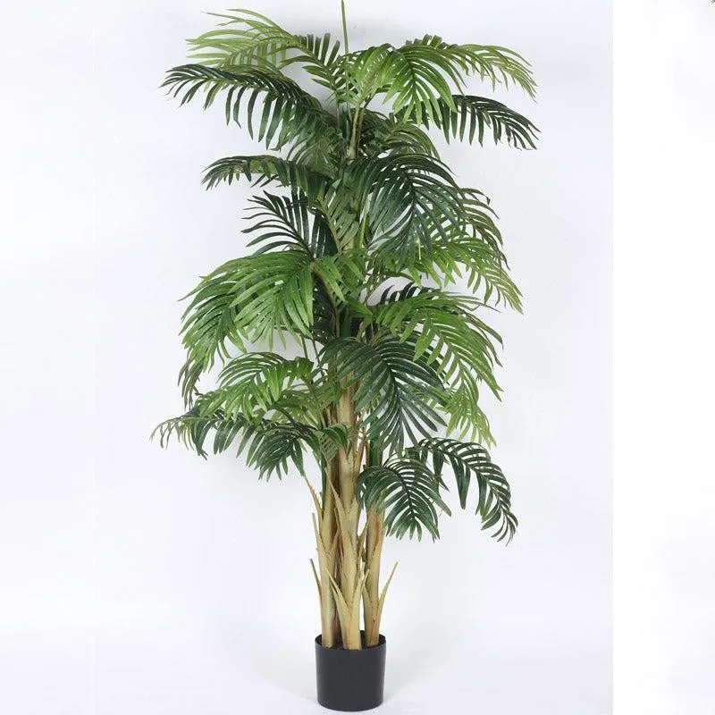 Faux Realtouch Areca Palm Plant With Black Plastic Pot - 5.9 Feet media 4