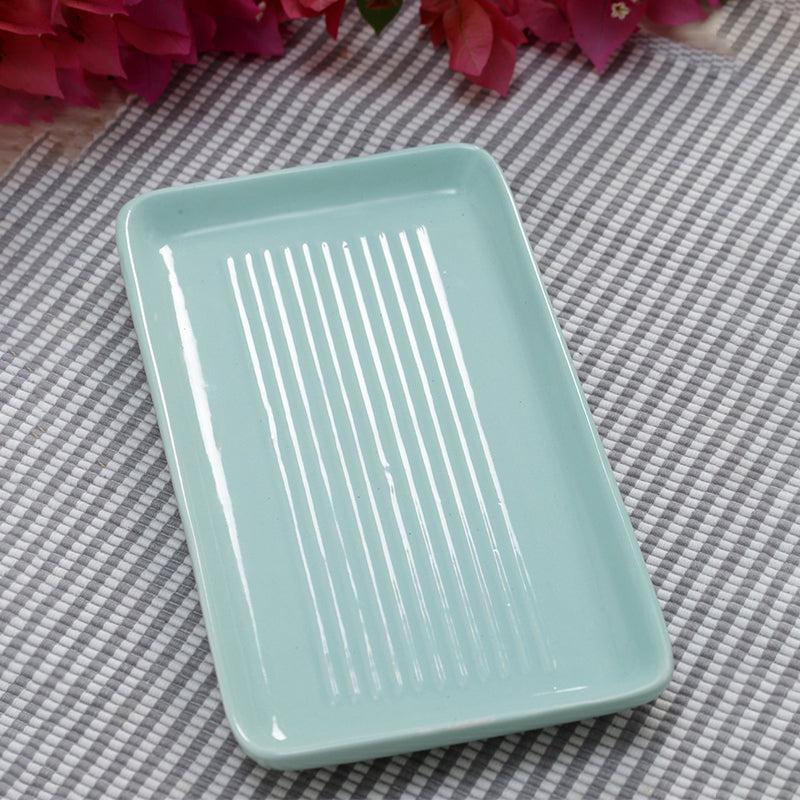 Vantera Green Ceramic Mug And Tray (220 ML) - Three Piece Set media 3