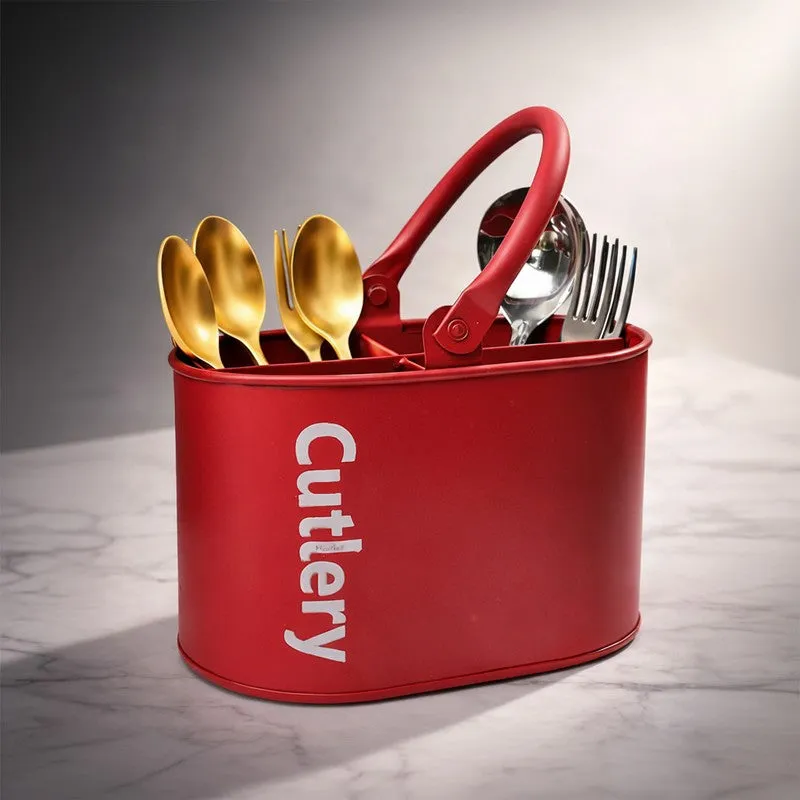 HomePlus Sturdy Cutlery Stand - Red media 3