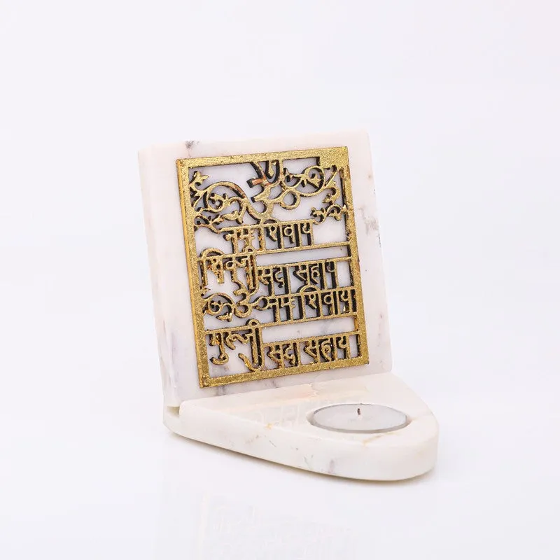 Om Namah Shivay Marble TeaLight Holder media 3
